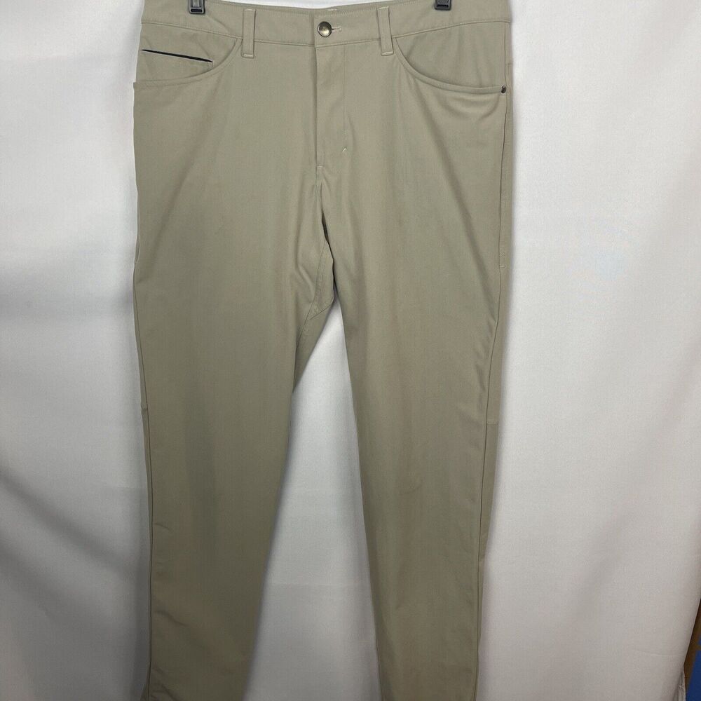 Lululemon Men's ABC Pants Size 33 Beige/Tan Warpstreme Stretch M5426SA - Picture 3 of 14